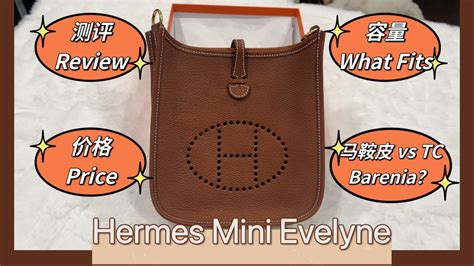 hermes mini evelyne 容量|Hermes evelyne mini review.